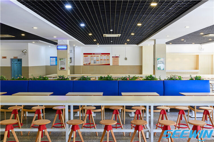 學校餐廳食堂餐桌椅沙發卡座組合