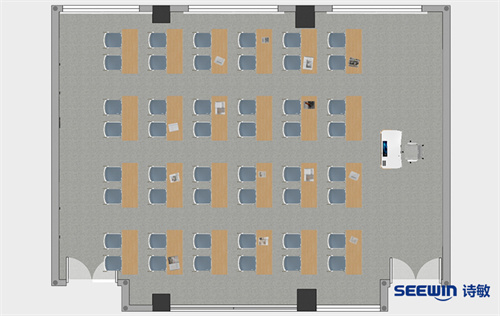 標準教室-賓利單人課桌平面圖