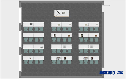標準教室-明宇雙人課桌椅平面圖