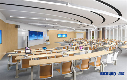 階梯教室-范希弧形臺面方案