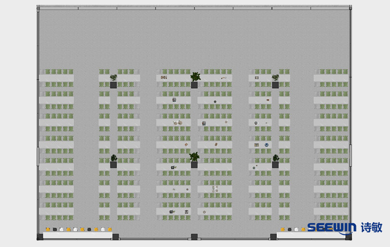 艾科餐桌椅方案-300人平面圖